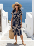 Ora | Loose Fit Patterned Midi Dress