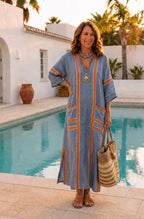 Avenor | Soft Textured V-Neck Midi Dress