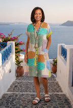 Fenella | V-Neck Short Sleeve Knee-Length Dress