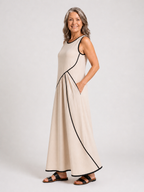 Soleia | Sleeveless round neck maxi dress
