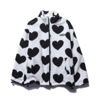Reversible jacket with hearts