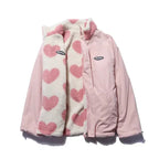 Reversible jacket with hearts
