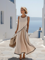 Soleia | Sleeveless round neck maxi dress