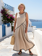 Soleia | Sleeveless round neck maxi dress