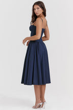 Gathered Satin Maxi Dress