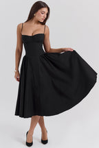 Gathered Satin Maxi Dress