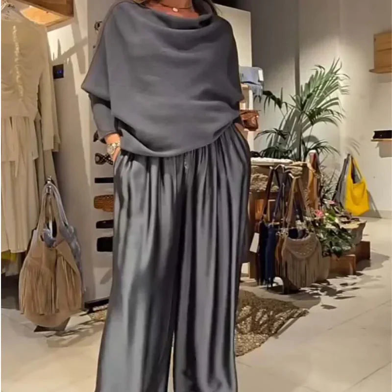 Elegant set with off-the-shoulder straps
